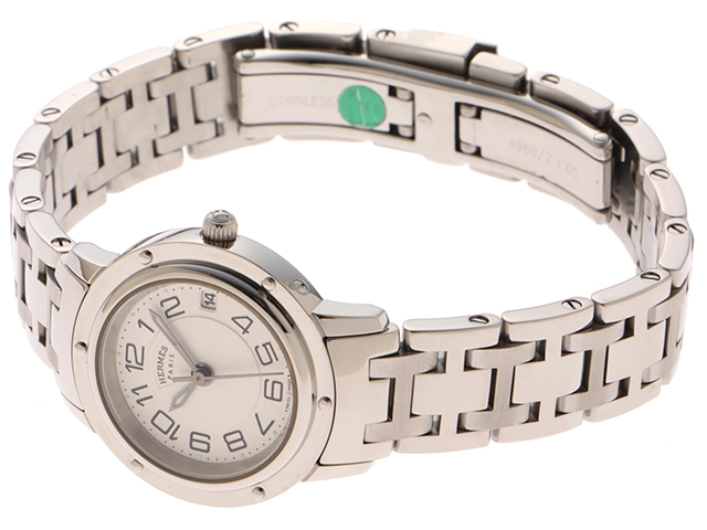 エルメス クリッパー クォーツ レディース ネイビー 0913-S3978t