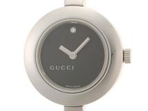 GUCCI　グッチ　バングルウォッチ 1PD　クォーツ　レディース　SS　ブラック花柄/1PD　105　【432】　【2148103766022】