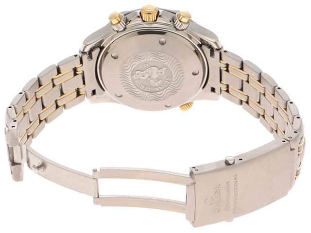 OMEGA オメガ 腕時計 シーマスター ダイバー300m クロノグラフ 2398.20.00 K18イエローゴールド/ステンレス ホワイト文字盤 自動巻き【472】SJ