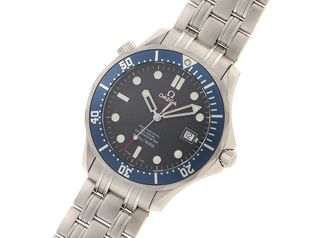 OMEGA オメガ 腕時計 2008年並行品 シーマスター ダイバー300m 2220.80.00 ブルー文字盤 ステンレス 自動巻き【472】SJ