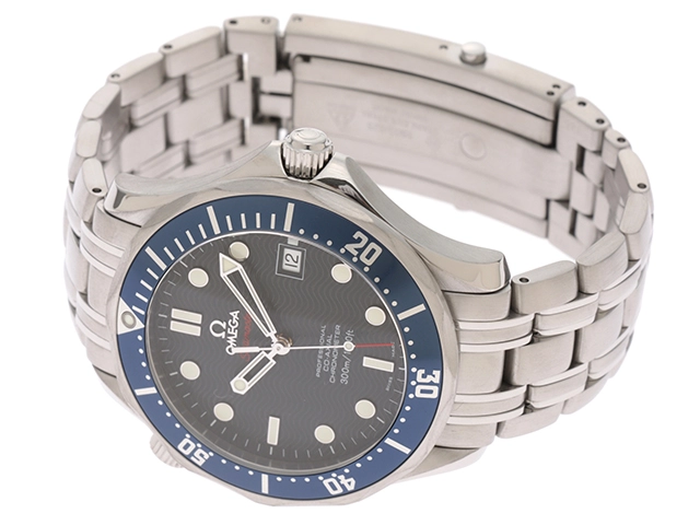 OMEGA オメガ 腕時計 2008年並行品 シーマスター ダイバー300m 2220.80.00 ブルー文字盤 ステンレス 自動巻き【472】SJ