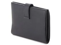 HERMES　エルメス　財布　ベアンコンパクト　ブラック／ＳＶ　ヴォーエプソン　B刻印　2148103766237　【中古】【大黒屋】【200】
