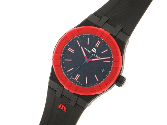 MAURICE LACROIX モーリス・ラクロア クォーツ メンズ AI2008-04000-400J ブラック プラスチック/ラバー 【432】 【2148103767456】