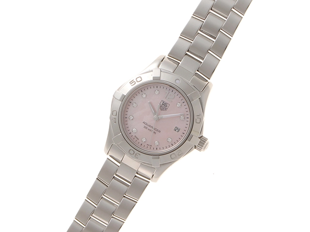TAG HEUER タグホイヤー アクアレーサー WAF141A.BA0824 SS ステンレススチール ピンクシェル 10Pダイヤモンド クォーツ 【460】2148103767920