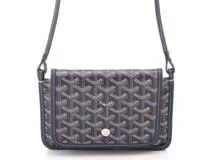 GOYARD ゴヤール プリュメ ポーチウォレット ネイビーブルー PVC 