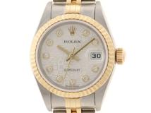 P番　2000年頃　ROLEX　ロレックス　レディース　自動巻き　デイトジャスト26　79173G　シルバー10PD彫りコンピューター文字盤　K18YG/SS　2148103769061【207】