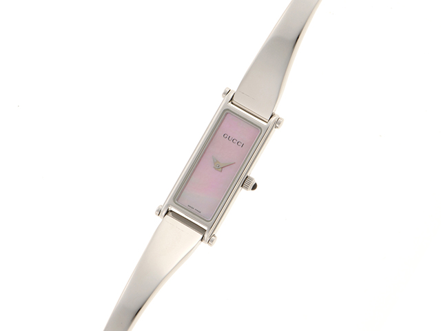 GUCCI グッチ 腕時計 1500L SS/SS ピンクシェル文字盤 クオーツ【472