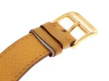 HERMES エルメス メドール ME1.201 GP レザー ホワイト クォーツ ○Y【460】2148103769214