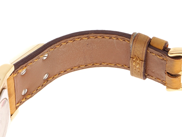 HERMES エルメス メドール ME1.201 GP レザー ホワイト クォーツ ○Y【460】2148103769214