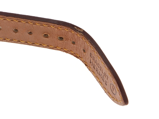 HERMES エルメス メドール ME1.201 GP レザー ホワイト クォーツ ○Y【460】2148103769214