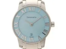TIFFANY＆CO　ティファニー　37447188　アトラス　２ハンド　ステンレススチール　アイスブルー文字盤　クォーツ　レディース　腕時計（2148103769320）【200】C