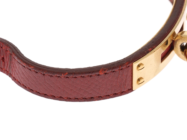 HERMES エルメス ケリーウォッチ KE1.201 GP/レザー ホワイト クォーツ ○Z 【460】2148103769351