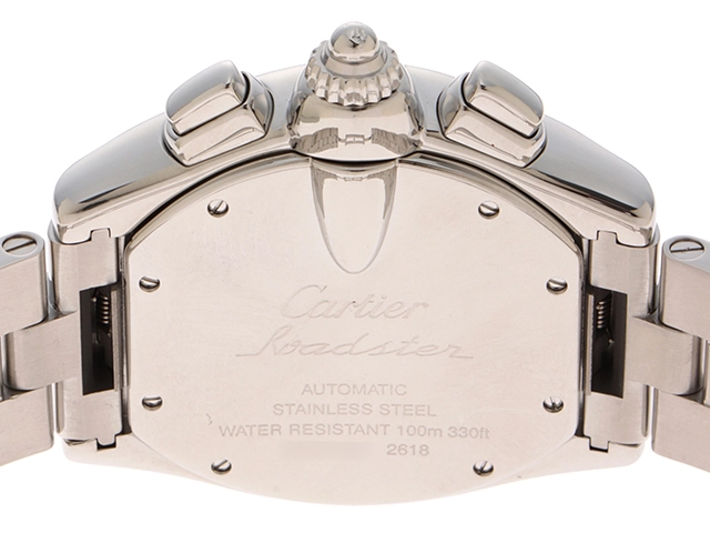 Cartier 　　カルティエ 　　ロードスターＸＬ 　クロノグラフ 　　W62006X6 　　SS 　シルバー　　自動巻き 　メンズ 　シルバー　　【436】　　2148103770319