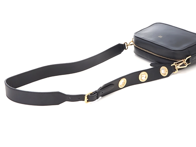 FENDI フェンディ キャム ショルダーバッグ ブラック レザー 8BT287【431】2148103770418