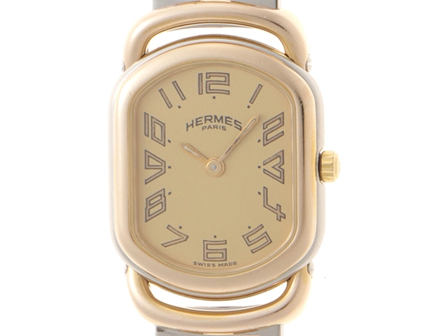 HERMES エルメス ラリー RA1.220 GP/SS 女性用クオーツ時計【473