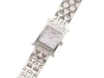 HERMES　エルメス　Hウォッチ　クォーツ　SS ピンクシェル文字盤 レディース　 腕時計　HH1.110　【431】2148103770579