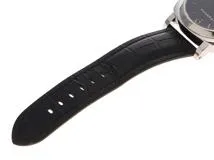 P番　PANERAI　パネライ　時計　ルミノール ベース　PAM00112　ブラック文字盤　SS/クロコダイルレザー　手巻き　メンズ　M