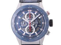 TAG HEUER　タグ・ホイヤー　時計　カレラ キャリバーホイヤー01 デイト クロノ　CAR201T-0　メンズ　自動巻き　SS/CE/アリゲーター/ラバー【431】2148103771033