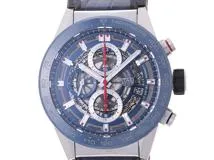 TAG HEUER　タグ・ホイヤー　時計　カレラ キャリバーホイヤー01 デイト クロノ　CAR201T-0　メンズ　自動巻き　SS/CE/アリゲーター/ラバー【431】2148103771033