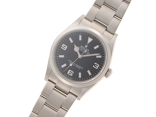M番国際保証書有　ROLEX　ロレックス　時計　エクスプローラーⅠ　114270　ブラック文字盤　SS　自動巻き　メンズ　M