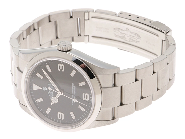 M番国際保証書有　ROLEX　ロレックス　時計　エクスプローラーⅠ　114270　ブラック文字盤　SS　自動巻き　メンズ　M