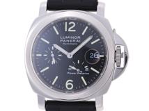 PANERAI    パネライ     ルミノール    パワーリザーブ     PAM00090/OP6635   　ブラック文字盤   　  SS/ラバー  　 自動巻き　 メンズ　　【436】　　2148103771255