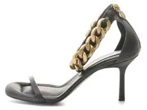 Stella McCartney　ステラマッカートニー　ファラベラサンダル　レディース36　ブラック　フェイクレザー/ゴールド金具　2148103772061　【432】
