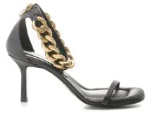 Stella McCartney　ステラマッカートニー　ファラベラサンダル　レディース36　ブラック　フェイクレザー/ゴールド金具　2148103772061　【432】