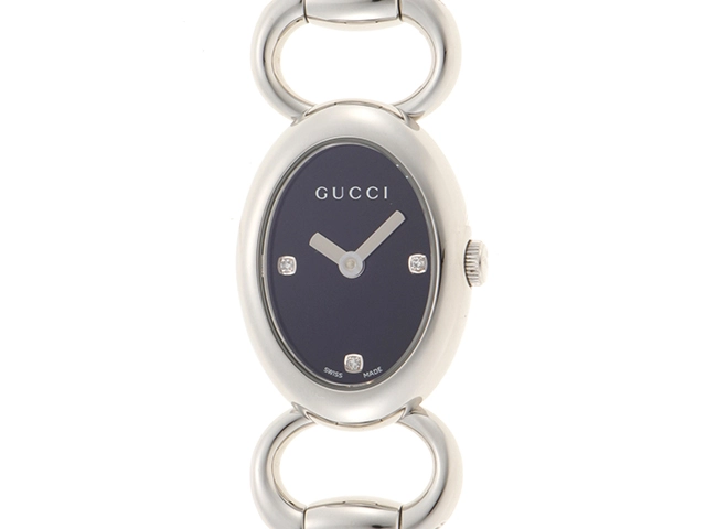 【2025年最新】大人気ブランドの人気アイテム  GUCCI グッチ トルナヴォーニ クォーツ レディース SS ブラック 応援グッズ