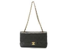 CHANEL　シャネル　マトラッセＷフラップ23　Ｗチェーンショルダー　ブラック／ＧＰ　ラムスキン　A01113【430】2148103773785