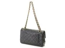 CHANEL　シャネル　マトラッセＷフラップ23　Ｗチェーンショルダー　ブラック／ＧＰ　ラムスキン　A01113【430】2148103773785
