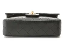 CHANEL　シャネル　マトラッセＷフラップ23　Ｗチェーンショルダー　ブラック／ＧＰ　ラムスキン　A01113【430】2148103773785