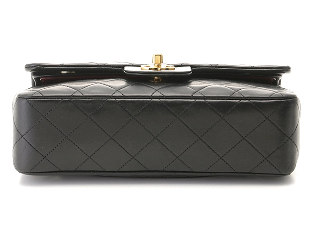 CHANEL シャネル マトラッセWフラップ23 Wチェーンショルダー ブラック/GP ラムスキン A01113【430】2148103773785