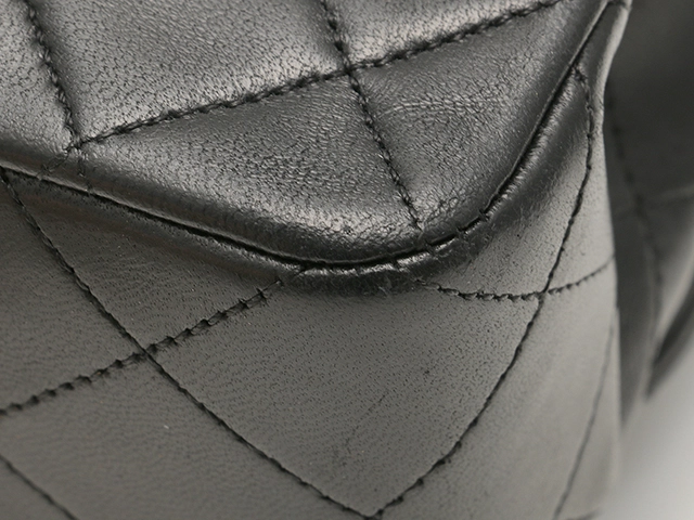 CHANEL シャネル マトラッセWフラップ23 Wチェーンショルダー ブラック/GP ラムスキン A01113【430】2148103773785