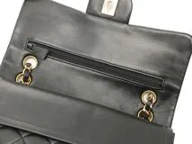 CHANEL　シャネル　マトラッセＷフラップ23　Ｗチェーンショルダー　ブラック／ＧＰ　ラムスキン　A01113【430】2148103773785