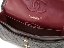 CHANEL　シャネル　マトラッセＷフラップ23　Ｗチェーンショルダー　ブラック／ＧＰ　ラムスキン　A01113【430】2148103773785