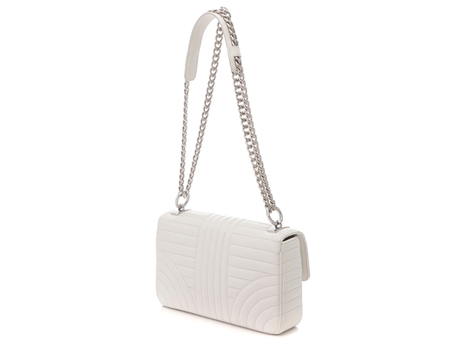 PRADA　プラダ 　バッグ　ダイアグラム チェーンショルダー ホワイト レザー　1BD108　2148103777301【437】
