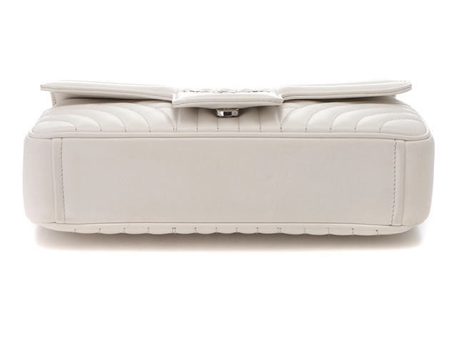 PRADA　プラダ 　バッグ　ダイアグラム チェーンショルダー ホワイト レザー　1BD108　2148103777301【437】