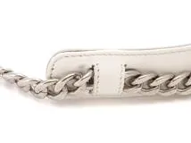 PRADA　プラダ 　バッグ　ダイアグラム チェーンショルダー ホワイト レザー　1BD108　2148103777301【437】