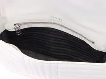 PRADA　プラダ 　バッグ　ダイアグラム チェーンショルダー ホワイト レザー　1BD108　2148103777301【437】