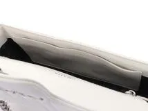 PRADA　プラダ 　バッグ　ダイアグラム チェーンショルダー ホワイト レザー　1BD108　2148103777301【437】