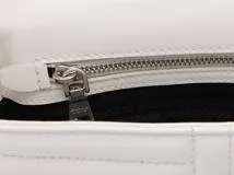 PRADA　プラダ 　バッグ　ダイアグラム チェーンショルダー ホワイト レザー　1BD108　2148103777301【437】