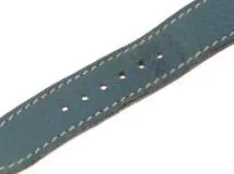 HERMES　エルメス　Hウォッチ　HH1.210　ブルー文字盤　ステンレススチール/革　クオーツ　レディース時計【431】2148103777387