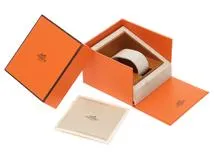 HERMES　エルメス　Hウォッチ　HH1.210　ブルー文字盤　ステンレススチール/革　クオーツ　レディース時計【431】2148103777387