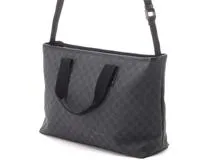 GUCCI　グッチ　GGスプリーム　2Wayトートバッグ　ブラック　PVC/カーフ【433】2148103779183