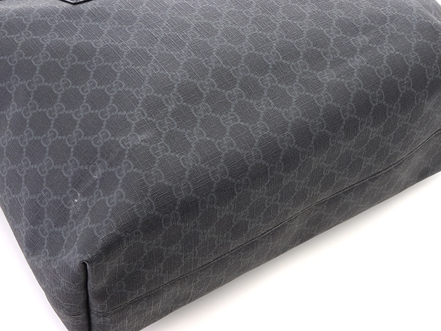 GUCCI　グッチ　GGスプリーム　2Wayトートバッグ　ブラック　PVC/カーフ【433】2148103779183