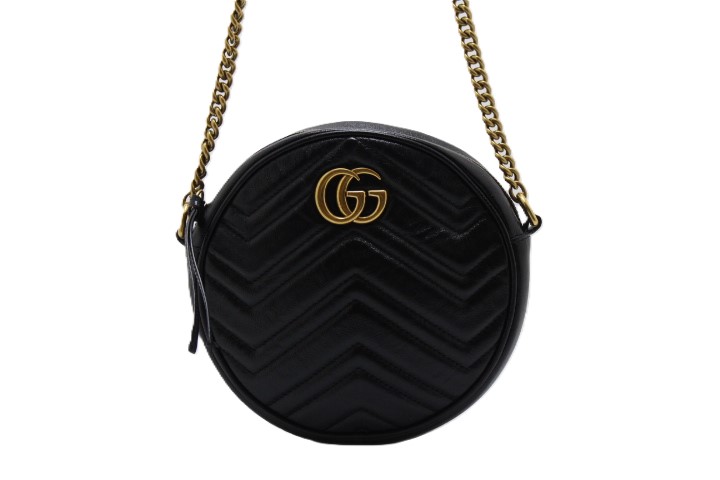 GUCCI グッチ GGマーモント ラウンドショルダーバッグ 550154 ブラック  
