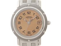 HERMES　エルメス　クリッパー　HERMES　エルメス　クリッパー　腕時計　レディース　クォーツ　ピンク文字盤　CL4.210　2148103780981　【437】