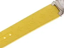 LOUIS VUITTON ルイ･ヴィトン タンブール スリム Q12MG SS ステンレススチール ラバーベルト 8Pダイヤモンド クォーツ 【460】2148103782312