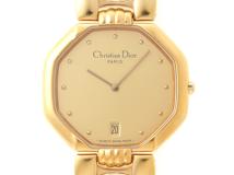 Dior ディオール オクタゴン 45 154 クオーツ レディース時計 ゴールド文字盤【430】2148103782510